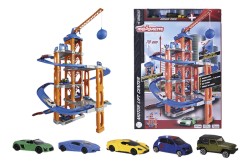 Majorette - Motor Lift Center + 5 Cars