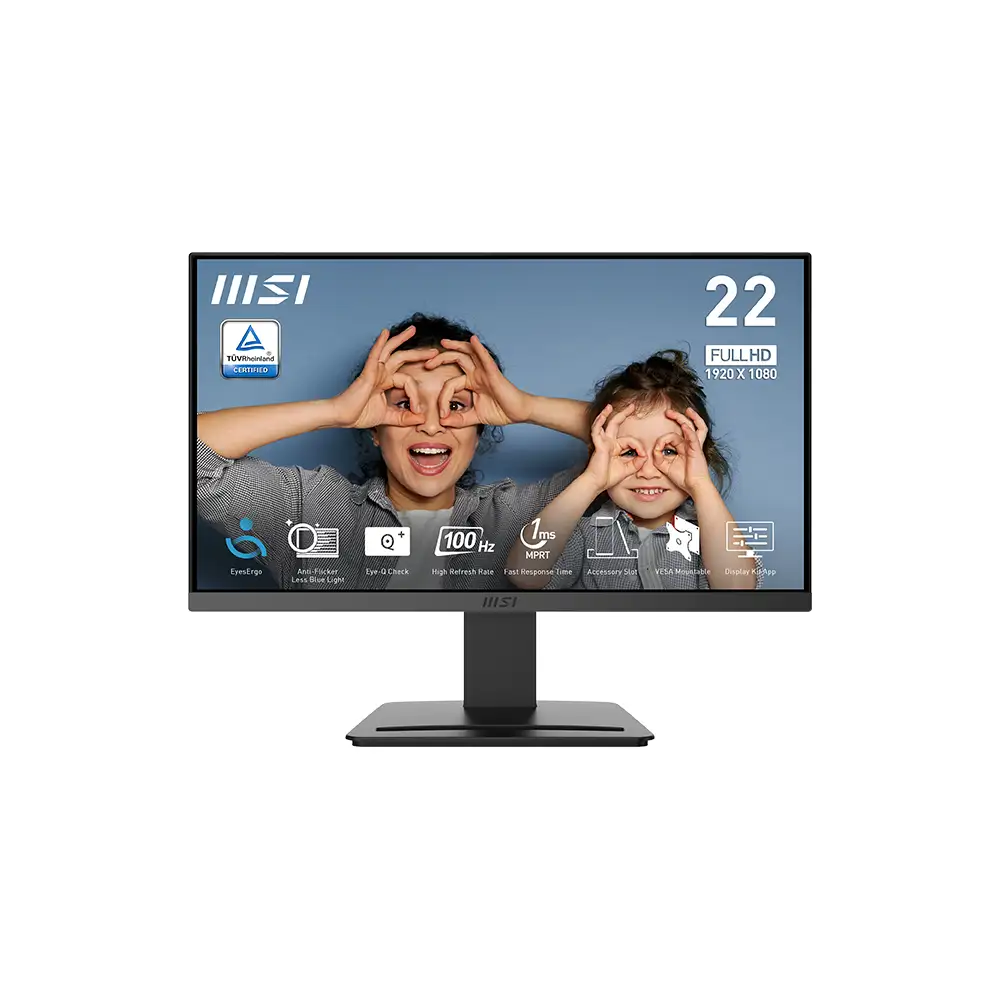 MSI 21.45 PRO MP223 E2 1920x1080 (FHD) 16:9 FLAT VA 100HZ 1MS ADAPTIVE-SYNC MONITOR - Thumbnail