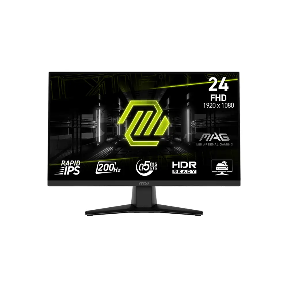 MSI 23.8 MAG 242F 1920x1080 (FHD) 16:9 FLAT RAPID IPS 200HZ 0.5MS (GTG) FREESYNC PREMIUM GAMING MONITOR - Thumbnail