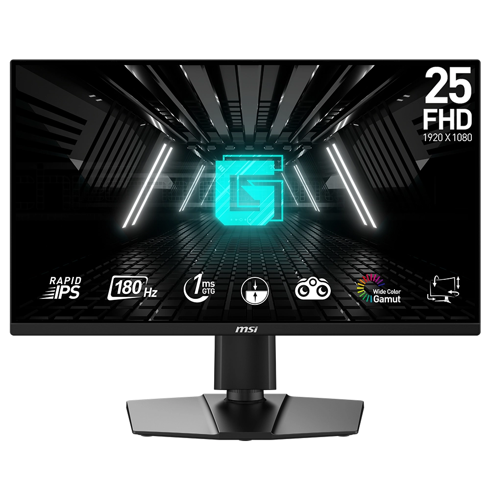 MSI - MSI 24.5 G255PF E2 FLAT RAPID IPS 1920X1080 (FHD) 16:9 180HZ 1MS ANTI-GLARE MONITOR