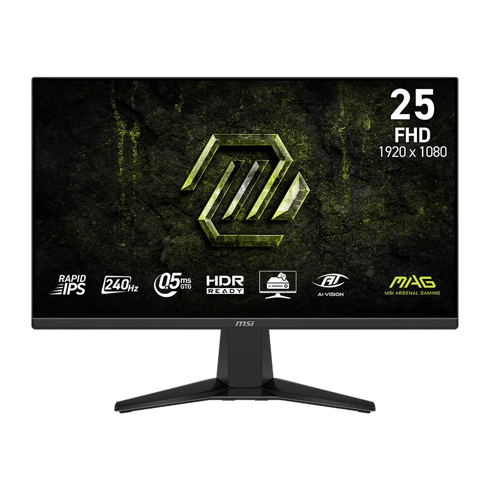 MSI - MSI 24.5 MAG 255F X24 1920x1080 (FHD) 16:9 FLAT RAPID IPS 240Hz 0.5MS ADAPTIVE-SYNC GAMING MONITOR
