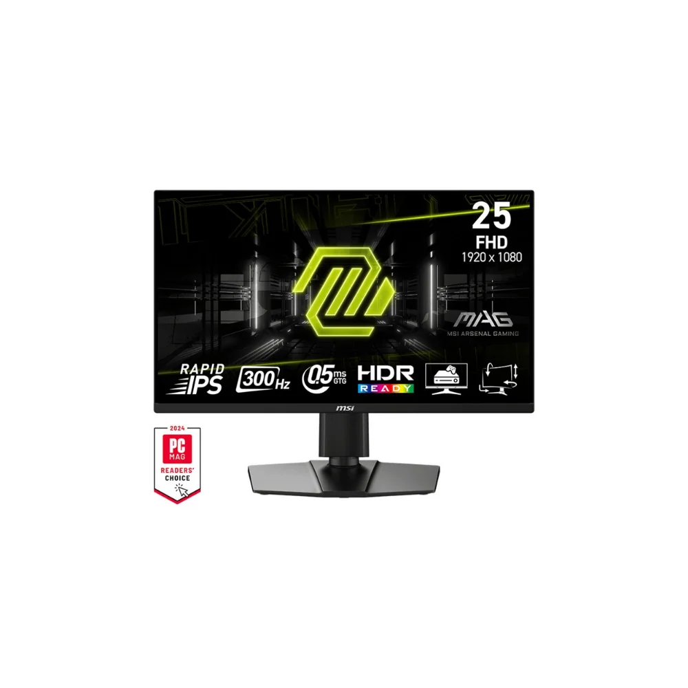 MSI - MSI MAG 255PXF 1920x1080 16:9 FLAT RAPID IPS 300HZ 0.5MS FREESYNC PREMIUM PIVOT GAMING MONITOR