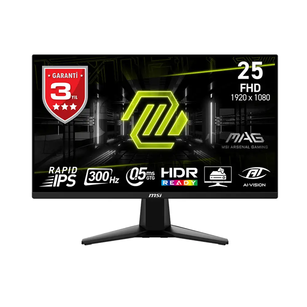 MSI 24.5 MAG 255XF 1920X1080 (FHD) 16:9 FLAT IPS 300HZ 0.5MS (GTG) ADAPTIVE-SYNC GAMING MONITOR - Thumbnail