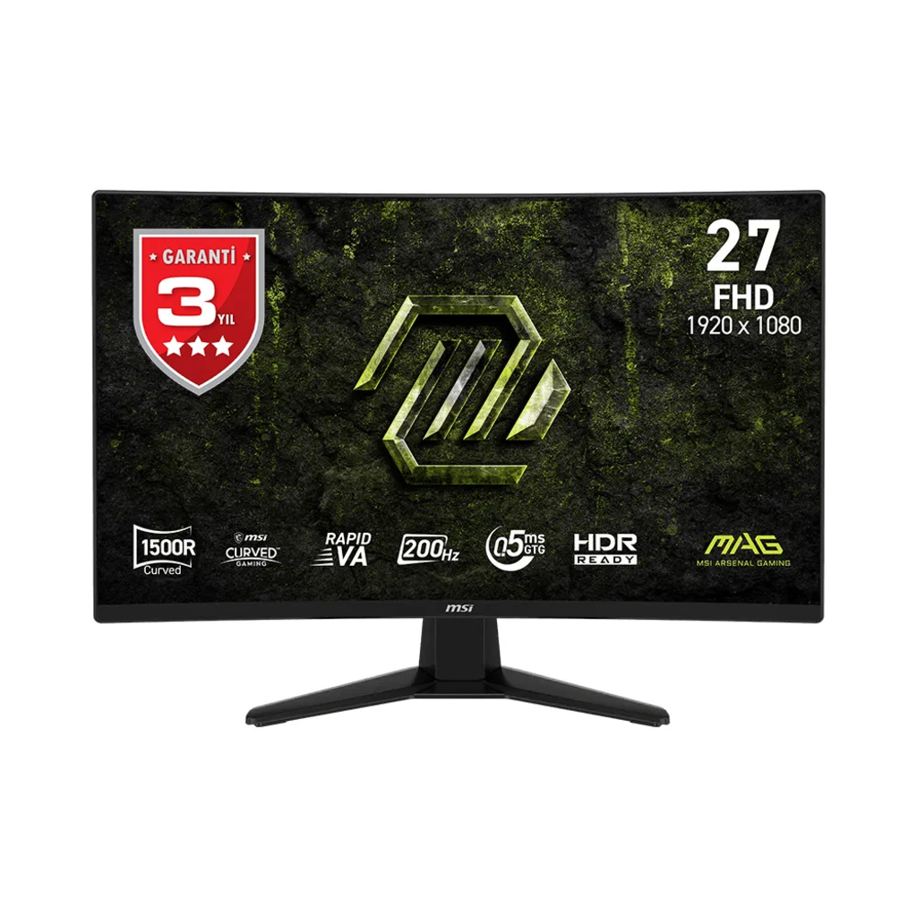 MSI - MSI 27 MAG 274CF E20 1920x1080 (FHD) 16:9 CURVE 1500R RAPID VA 200HZ 0.5MS FREESYNC PREMIUM GAMING MONITOR