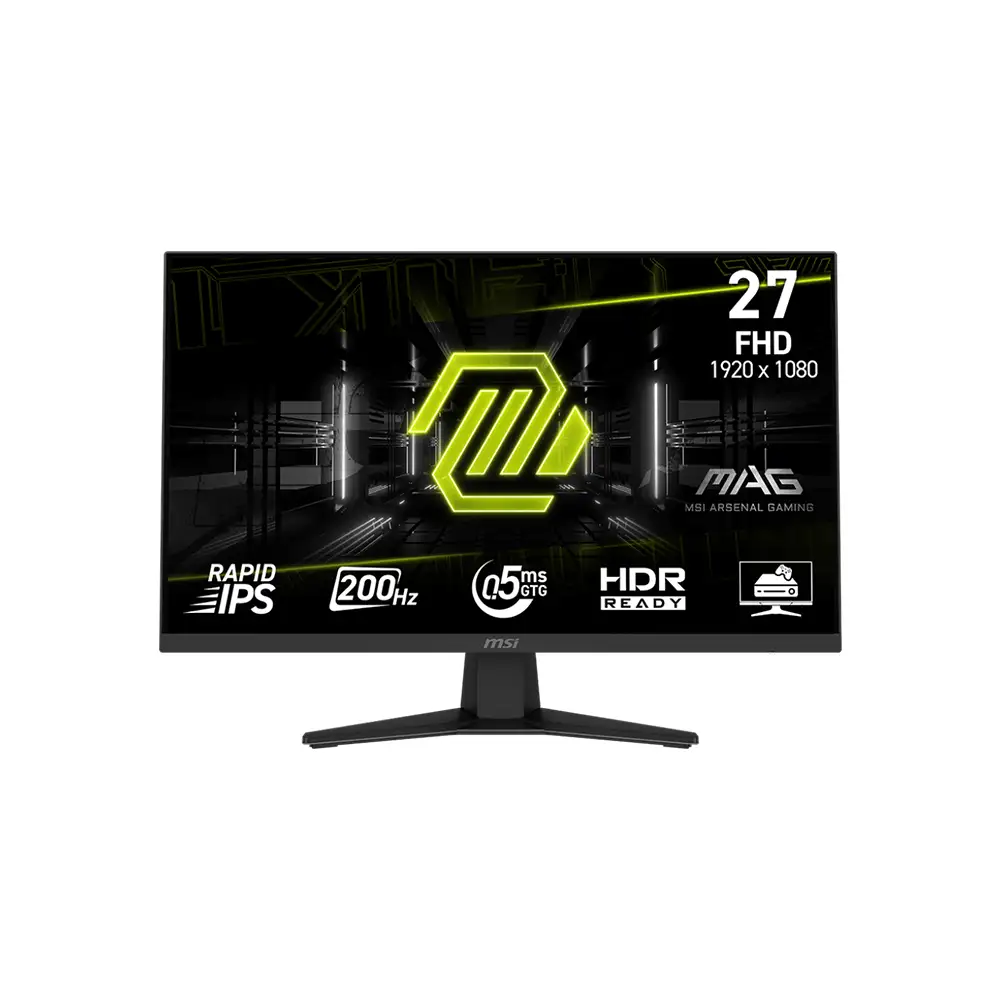 MSI 27 MAG 274F 1920x1080 (FHD) 16:9 FLAT RAPID IPS 200HZ 0.5MS (GTG) ADAPTIVE-SYNC GAMING MONITOR - Thumbnail