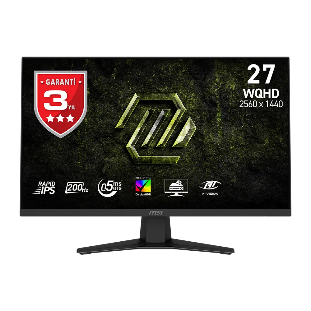 MSI - MSI 27 MAG 274QF E20 2560x1440 16:9 FLAT RAPID IPS 200Hz 0.5MS ADAPTIVE-SYNC GAMING MONITOR