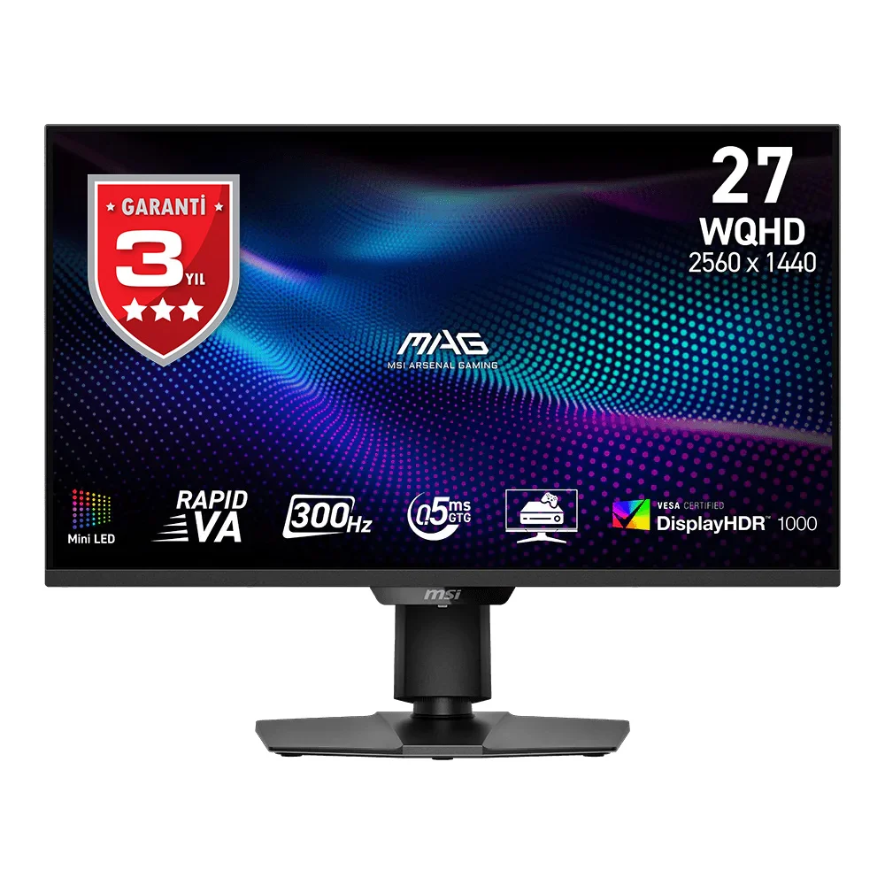 MSI - MSI MAG 274QPF X30MV 2560x1440 16:9 FLAT RAPID VA Mini-LED 300HZ 0.5MS ADAPTIVE-SYNC PIVOT GAMING MONITOR