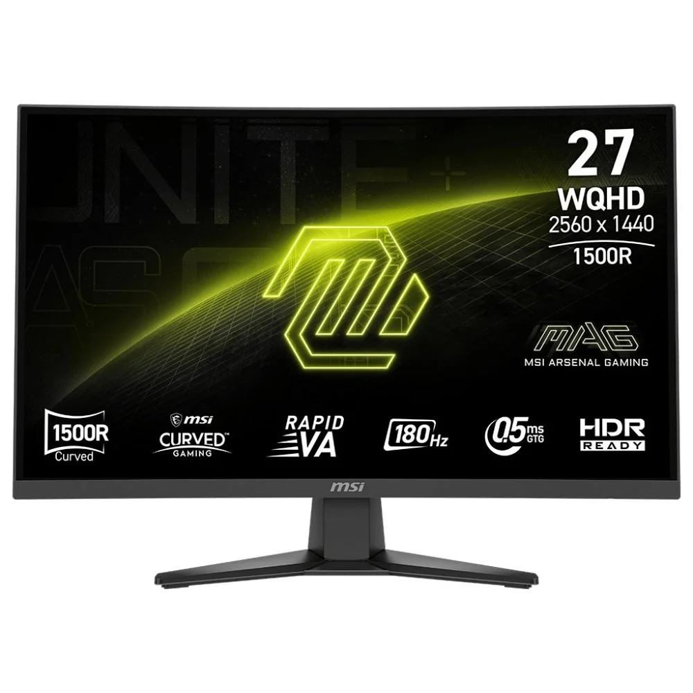 MSI MAG 275CQF E18 2560x1440 CURVE 1500R RAPID VA 180HZ 0.5MS FREESYNC GAMING MONITOR - Thumbnail