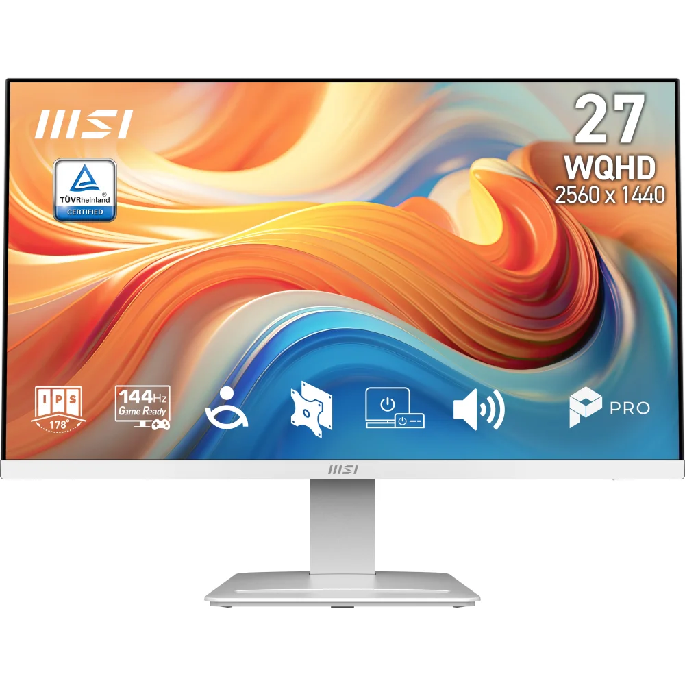MSI - MSI 27 PRO MP273QW E14 2560x1440 (WQHD) 16:9 FLAT IPS 144HZ 1MS (MPRT) ADAPTIVE-SYNC BEYAZ MONITOR