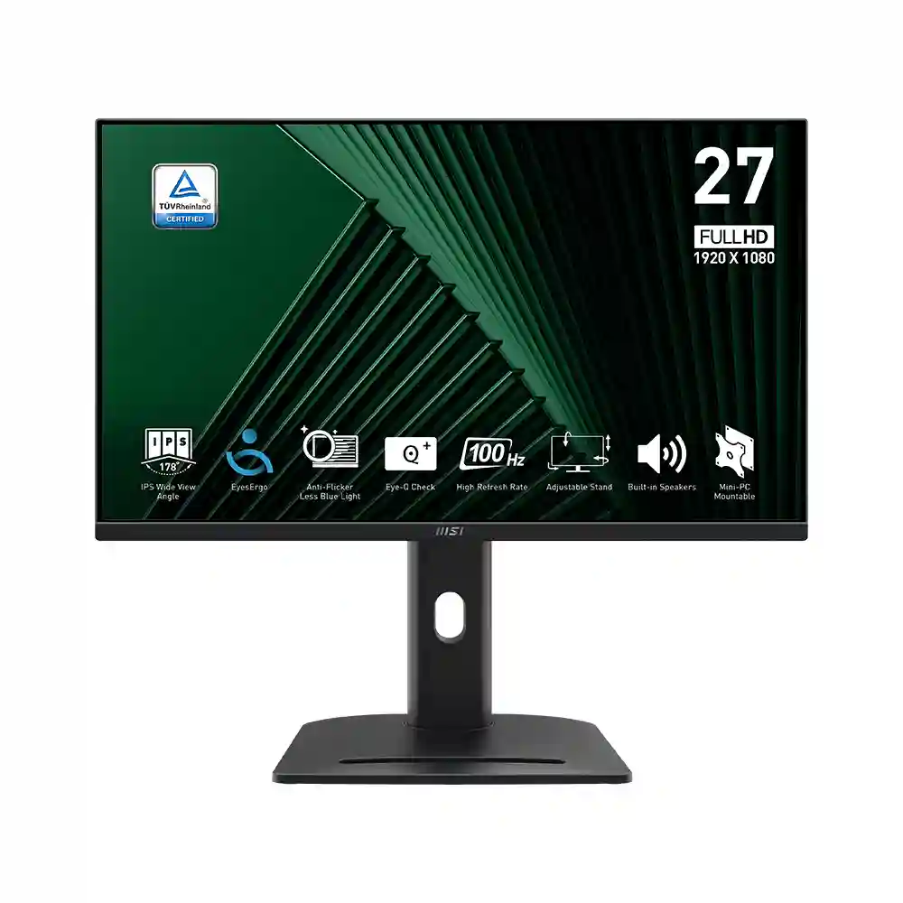 MSI 27 PRO MP275PG 1920X1080 (FHD) 16:9 FLAT IPS 100HZ 1MS ADAPTIVE-SYNC PIVOT MONITOR - Thumbnail