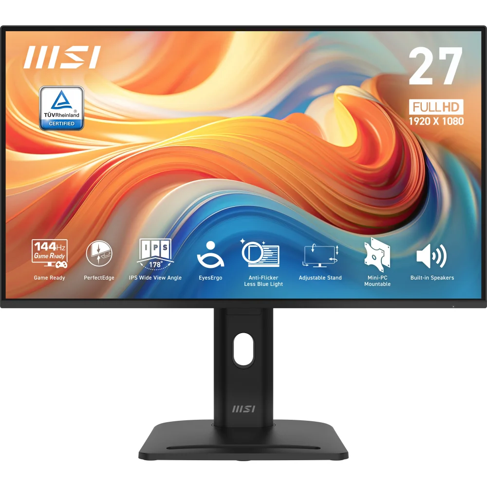 MSI - MSI 27 PRO MP275PG E14 1920x1080 (FHD) 16:9 FLAT IPS 144HZ 1MS(MPRT) ADAPTIVE-SYNC PIVOT MONITOR