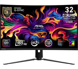 MSI - MSI 31.5 MAG 321CUP QD-OLED 3840X2160 (UHD) 16:9 CURVE 1700R QD-OLED 165HZ 0.03MS ADAPTIVE-SYNC GAMING MONITOR
