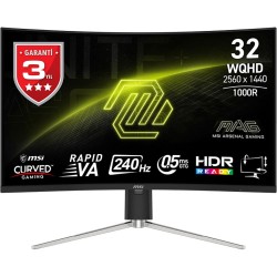 MSI 31.5 MAG 325CQRXF E2 2560x1440 (WQHD) CURVE 1000R RAPID VA 240HZ 0.5MS FREESYNC PREMIUM GAMING MONITOR - Thumbnail