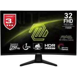 MSI - MSI 31.5 MAG 32C6X CURVED 1500R VA 2560X1440 (FHD) 16:9 250HZ 1MS FREESYNC PREMIUM GAMING MONITOR