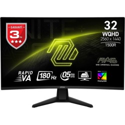 MSI - MSI 31.5 MAG 32CQ6F 2560x1440 (WQHD) 16:9 CURVE 1500R RAPID VA 180HZ 1MS ADAPTIVE-SYNC GAMING MONITOR