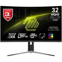MSI 31.5 MAG 32CQ6PF 2560x1440 (WQHD) 16:9 CURVE 1500R RAPID VA 180Hz 0.5MS ADAPTIVE-SYNC GAMING MONITOR - Thumbnail