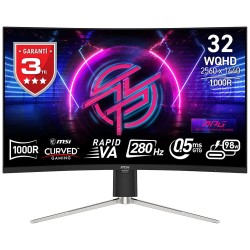 MSI 31.5 MPG 325CQRXF 2560x1440(WQHD) CURVE 1000R RAPID VA 280HZ 0.5MS ADAPTIVE-SYNC GAMING MONITOR - Thumbnail