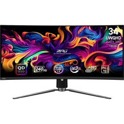 MSI 34 MPG 341CQPX QD-OLED 3440x1440 (UWQHD) 21:9 CURVE 1800R QD-OLED 240HZ 0.03MS ADAPTIVE-SYNC GAMING MONITOR - Thumbnail