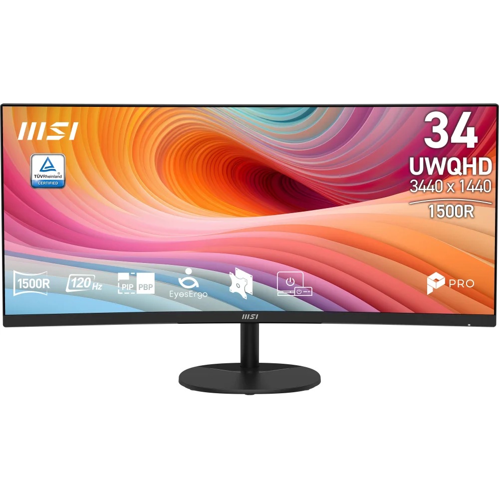 MSI - MSI PRO MP341CQ E12 3440x1440 (UWQHD) 21:9 CURVE 1500R VA 120HZ 1MS ADAPTIVE-SYNC MONITOR