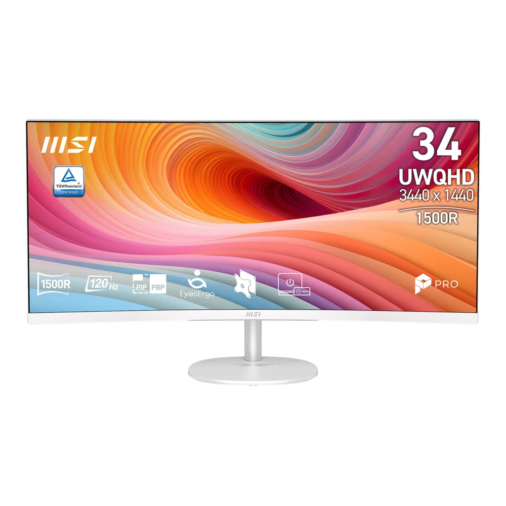 MSI - MSI 34 PRO MP341CQW E12 3440x1440 CURVE 1500R VA 120HZ 1MS FREESYNC PREMIUM BEYAZ MONITOR