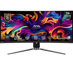 MSI MAG 341CQP QD-OLED CURVE 1800R 3440x1440 (UWQHD) 21:9 175HZ 0.03MS ADAPTIVE-SYNC GAMING MONITOR - Thumbnail