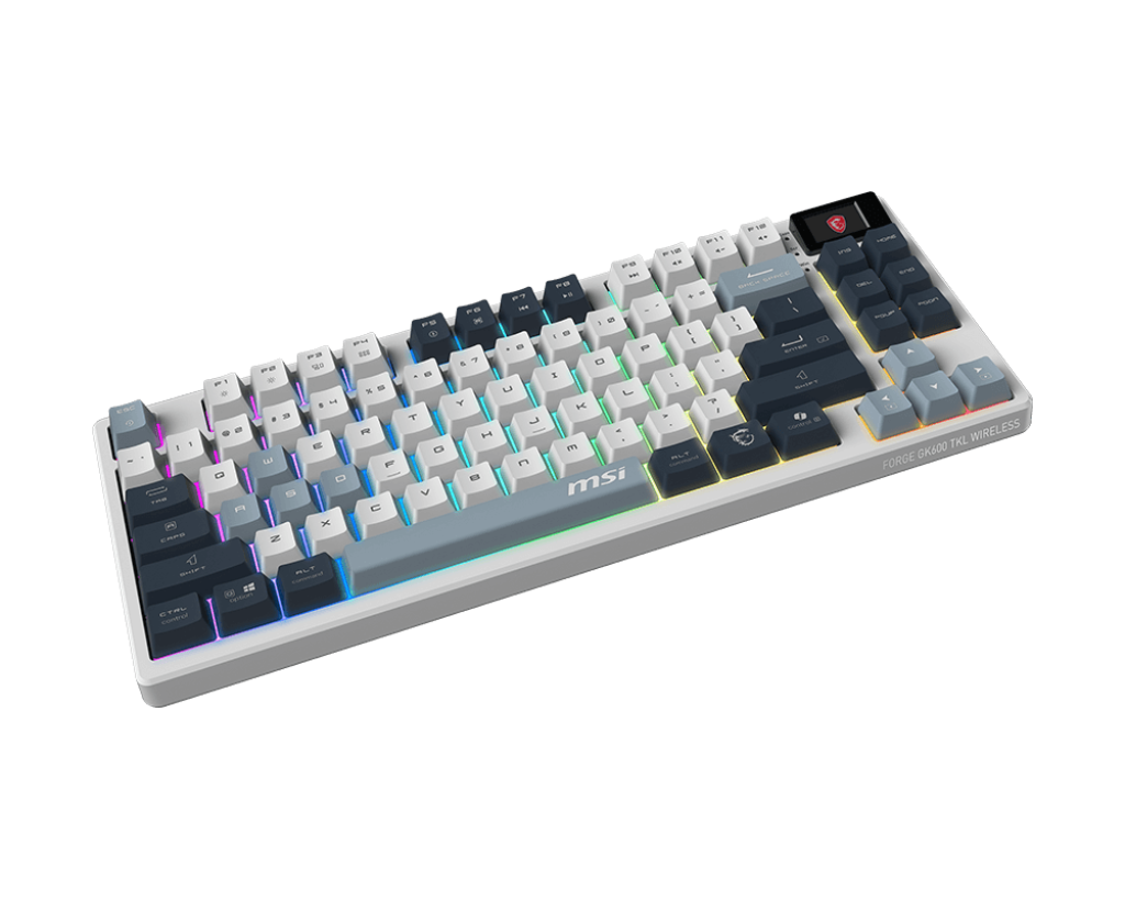 Msi Forge GK600 TKL Wireless Sky TR RGB Mekanik Gaming Klavye - Thumbnail