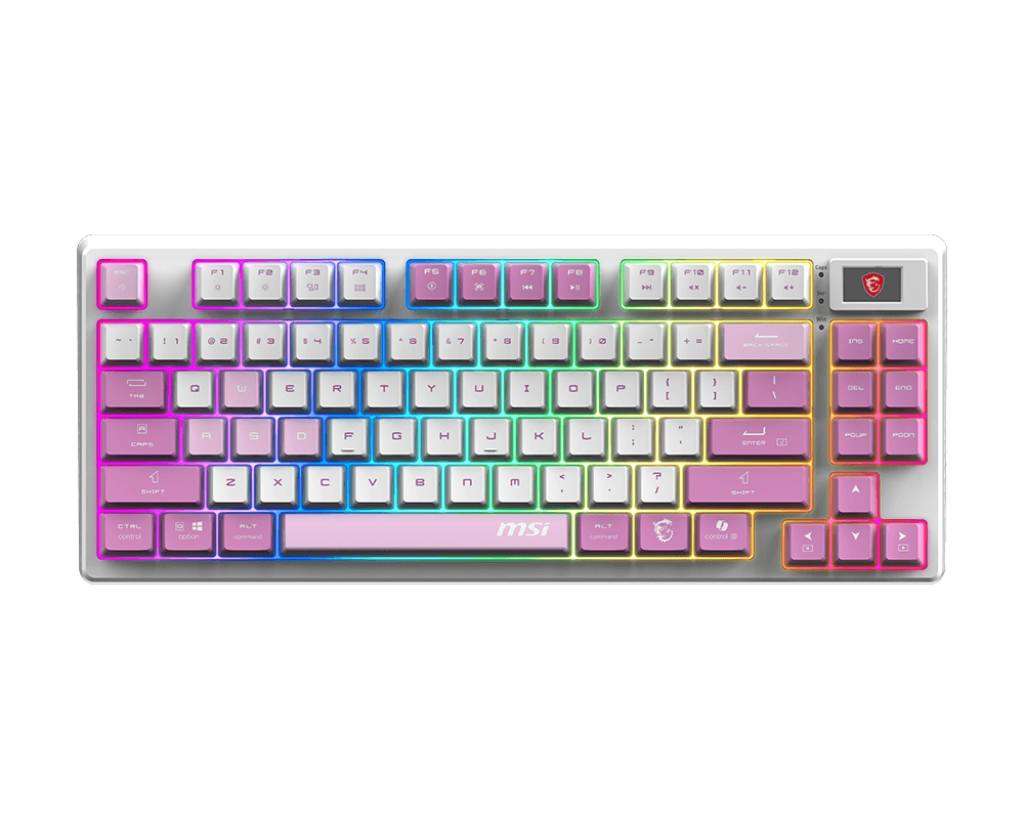 MSI - Msi Forge GK600 TKL Wireless Violet TR RGB Mekanik Gaming Klavye