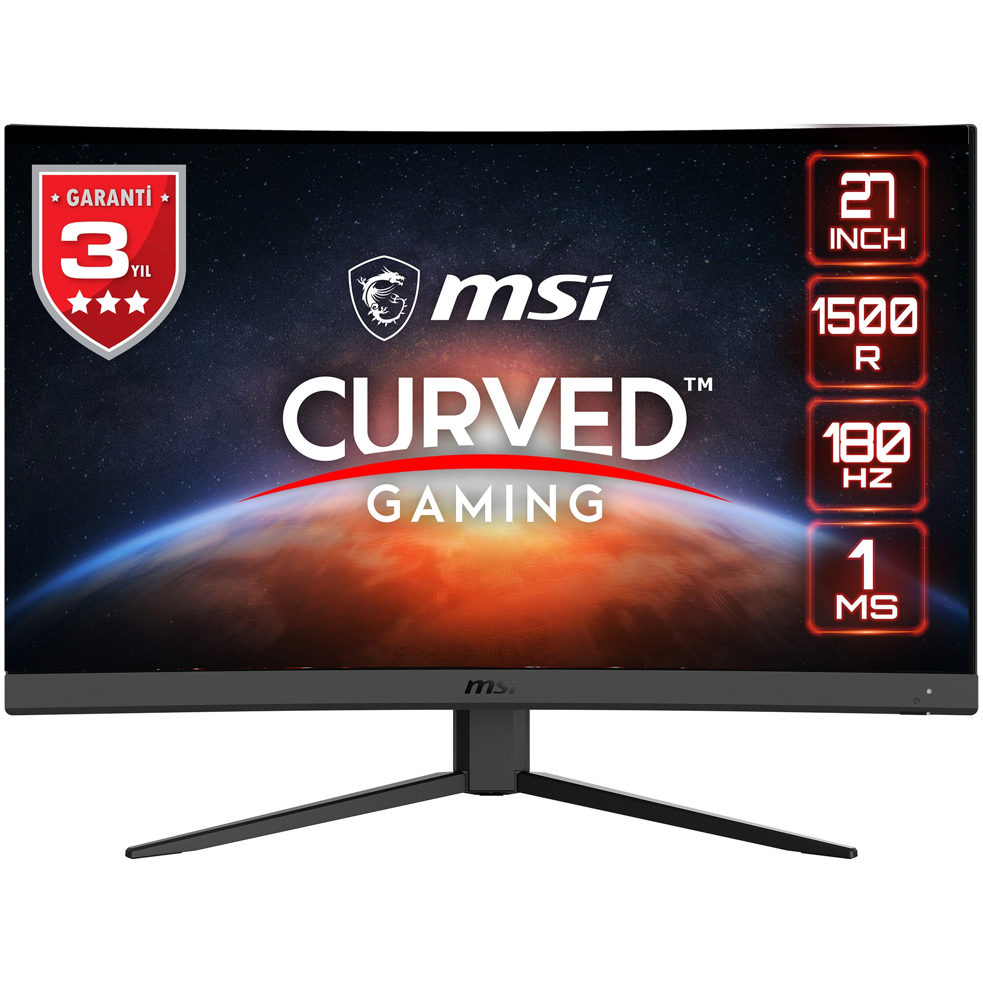 MSI G27C4 E3 27 CURVE 1500R VA 1920x1080 (FHD) 16:9 180HZ 1MS ADAPTIVE-SYNC GAMING MONITOR - Thumbnail