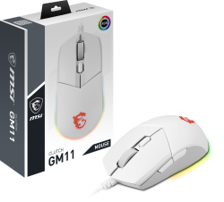 MSI Clutch Gm11 White Gaming Mouse 5.000 Dpi Optik Rgb Led Oyuncu Faresi Beyaz - Thumbnail