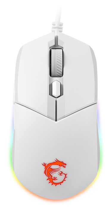 Msi GG Clutch GM11 White Gaming Mouse 5.000 Dpi Optik RGB Led Oyuncu Faresi Beyaz