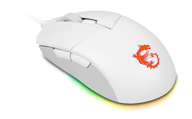 Msi GG Clutch GM11 White Gaming Mouse 5.000 Dpi Optik RGB Led Oyuncu Faresi Beyaz