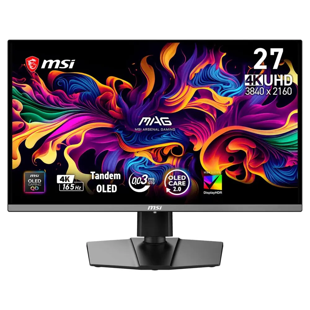 MSI - MSI MAG 272UP QD-OLED E16 27 3840x2160 16:9 QD-OLED 165HZ 0.03MS FREESYNC PREMIUM PRO GAMING MONITOR