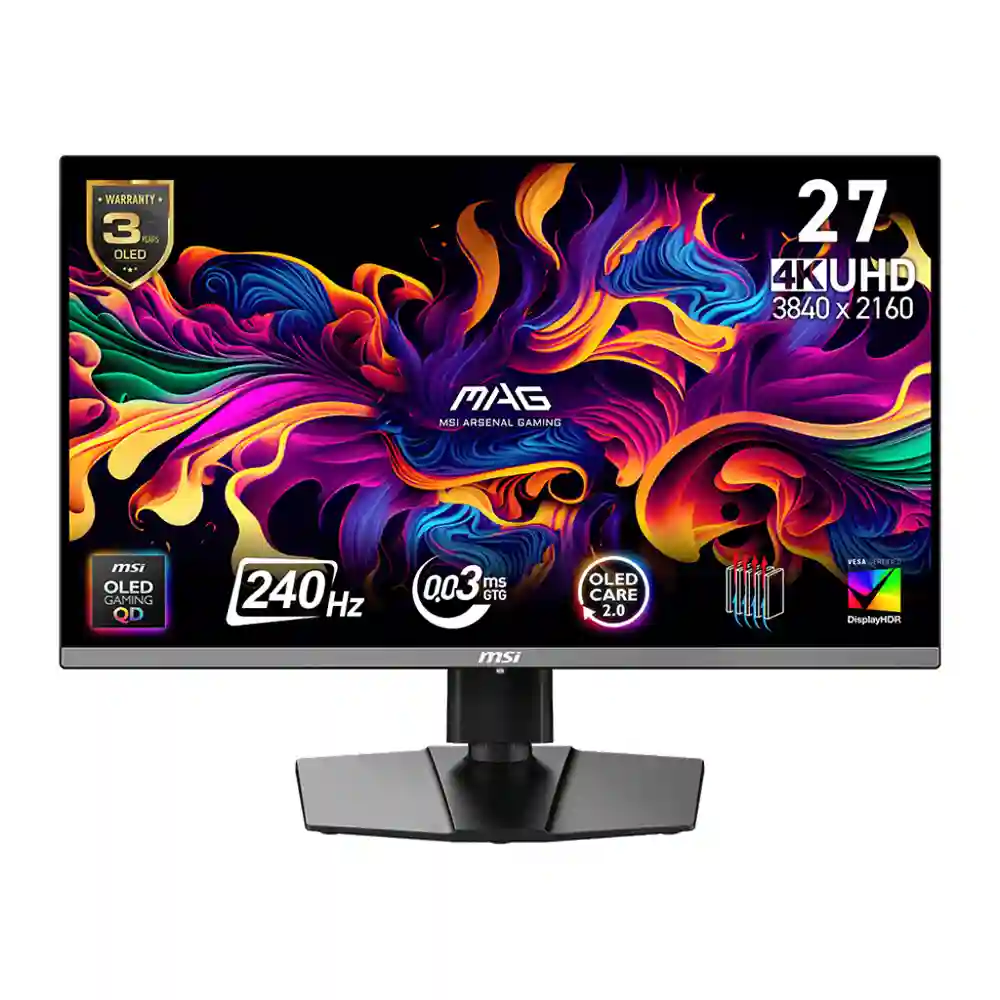 MSI MAG 272UP QD-OLED X24 3840x2160 16:9 FLAT 240HZ 0.03MS GAMING MONITOR - Thumbnail