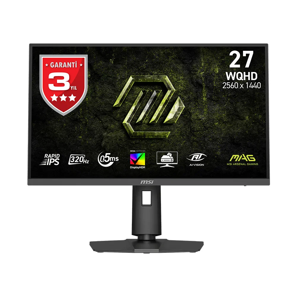MSI MAG 274QPF X32 2560x1440 16:9 FLAT RAPID IPS 320HZ 0.5MS ADAPTIVE-SYNC PIVOT GAMING MONITOR - Thumbnail