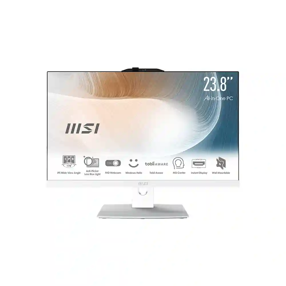 MSI - MSI MODERN AM242P 12M-1891XTR 23.8 FHD 16:9 (1920X1080) I5-1235U 16GB DDR4 500GB SSD FDOS BEYAZ AIO PC