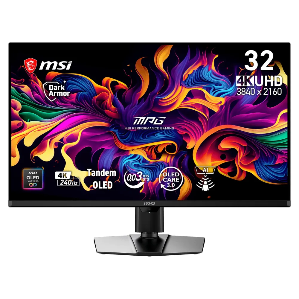 MSI MPG 322UR QD-OLED X24 31.5 3840x2160 16:9 FLAT QD-OLED 240HZ 0.03MS FREESYNC PREMIUM PRO GAMING MONITOR - Thumbnail