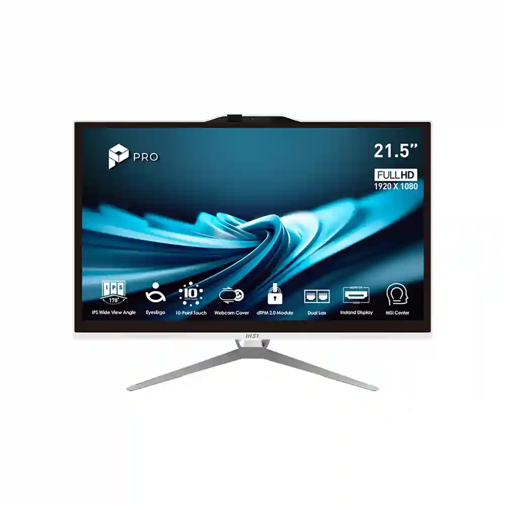 MSI - MSI PRO AP222T 14M-443XTR 21.5 FHD 16:9 (1920X1080) I5-14400 16GB DDR4 500GB SSD FDOS DOKUNMATIK BEYAZ AIO PC