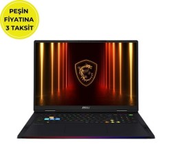 MSI NB RAIDER 18 HX AI A2XWJG-215TR ULTRA 9 285HX 64GB DDR5 RTX5090 GDDR7 24GB 4TB SSD 18.0 UHD+ MINILED 120Hz W11 - Thumbnail