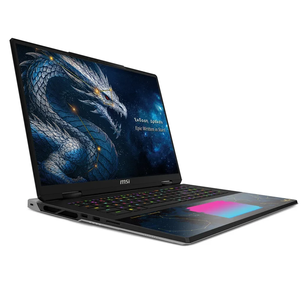 MSI NB TITAN 18 HX DRAGON EDITION DRACO EPIC A2WJ-1223TR ULTRA 9 290HX PLUS 96GB DDR5 RTX5090 GDDR7 24GB 4TB SSD 18.0 UHD+ MINILED 240Hz W11 - Thumbnail