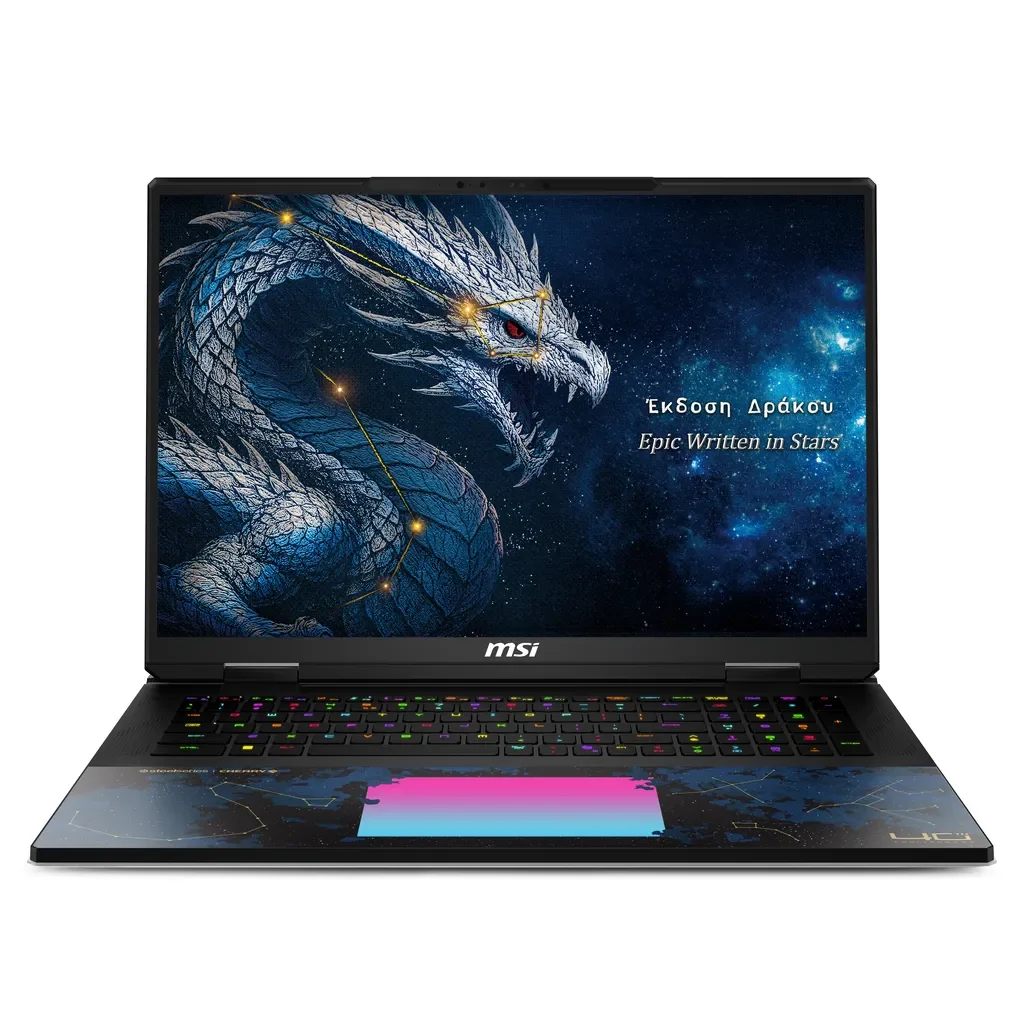 MSI - MSI NB TITAN 18 HX DRAGON EDITION DRACO EPIC A2WJ-1223TR ULTRA 9 290HX PLUS 96GB DDR5 RTX5090 GDDR7 24GB 4TB SSD 18.0 UHD+ MINILED 240Hz W11