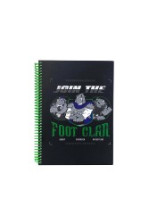 Ninja Turtles Foot Clan Spiralli Sert Kapak Kareli Defter - Thumbnail