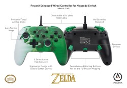 PowerA Nintendo Switch Enhanced Kablolu Oyun Kumandası Heroic Link - Thumbnail
