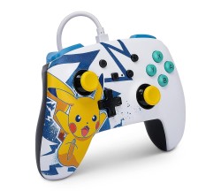 Nintendo Switch PowerA Enhanced Kablolu Oyun Kumandası Pikachu High Voltage - Thumbnail