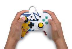 PowerA Nintendo Switch Enhanced Kablolu Oyun Kumandası Pikachu High Voltage - Thumbnail