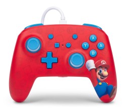 Nintendo Switch PowerA Enhanced Kablolu Oyun Kumandası Woo Hoo Mario - Thumbnail