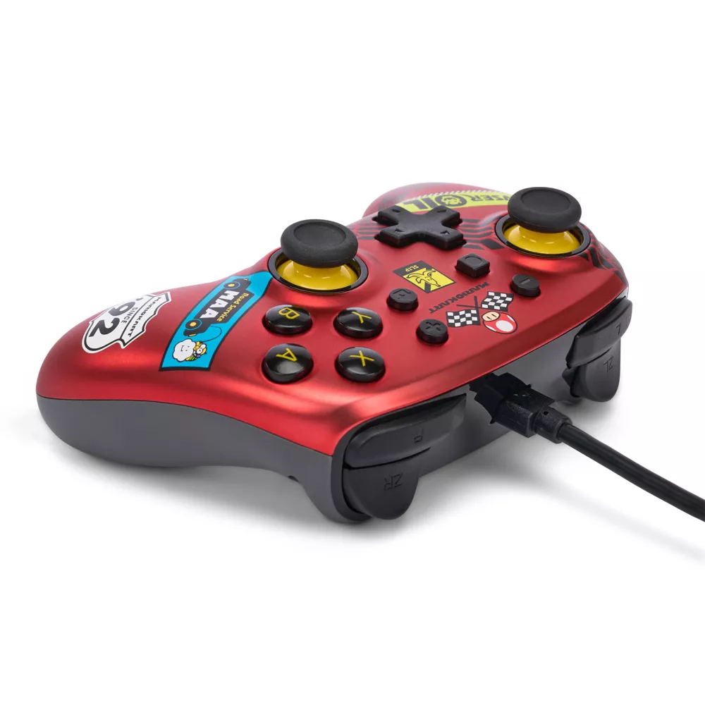 Nintendo Switch PowerA Nano Kablolu Oyun Kumandası Mario Kart Red Racer - Thumbnail