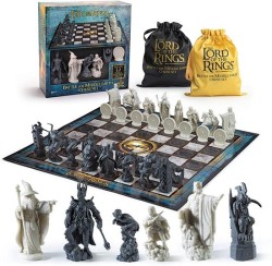 NOBLE COLLECTION LORD OF THE RINGS BATTLE FOR MIDDLE EARTH CHESS SET - Thumbnail