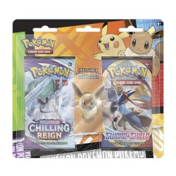 Pokemon Trading Card Game Back to School 2 Blister Pack and Eevee Eraser - Thumbnail