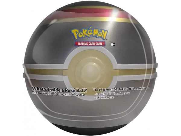 Pokemon Trading Card Game Pokeball Tin Best of 2021 Luxury Ball + 3 Booster Pack