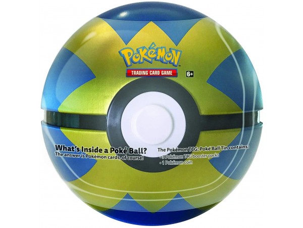 Pokemon Trading Card Game Pokeball Tin Best of 2021 Quick Ball + 3 Booster Pack